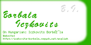 borbala iczkovits business card